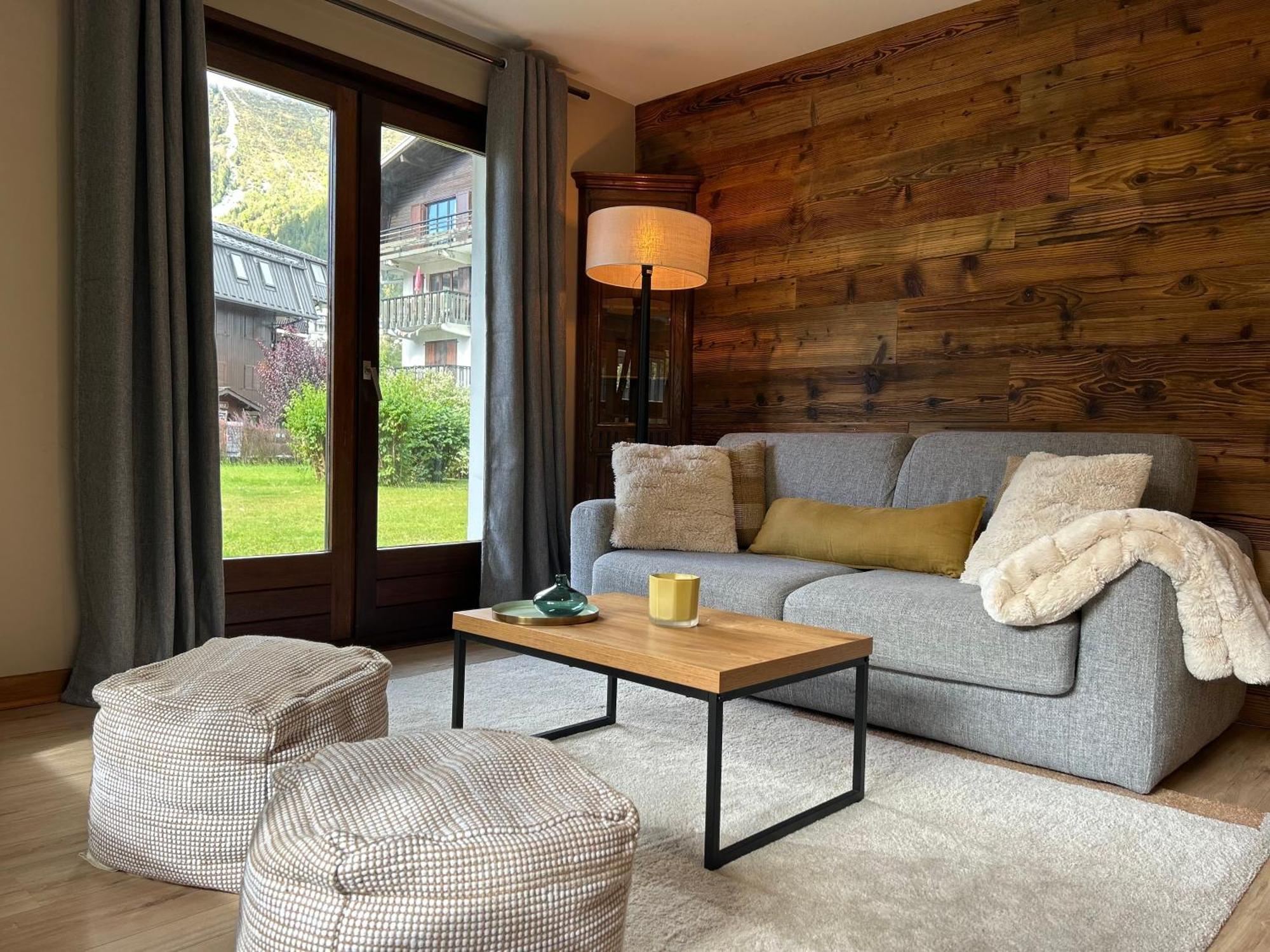 Appartement Style Chalet Avec Grande Terrasse Et Parking Prive 霞慕尼 外观 照片